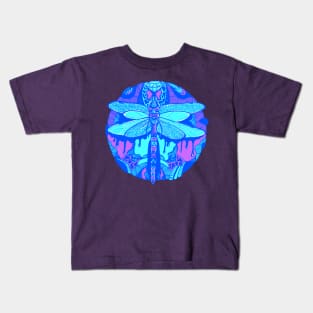 Blue Circle of the Dragonfly Kids T-Shirt